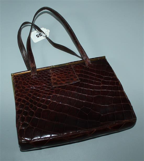 Crocodile handbag in Harrods box(-)